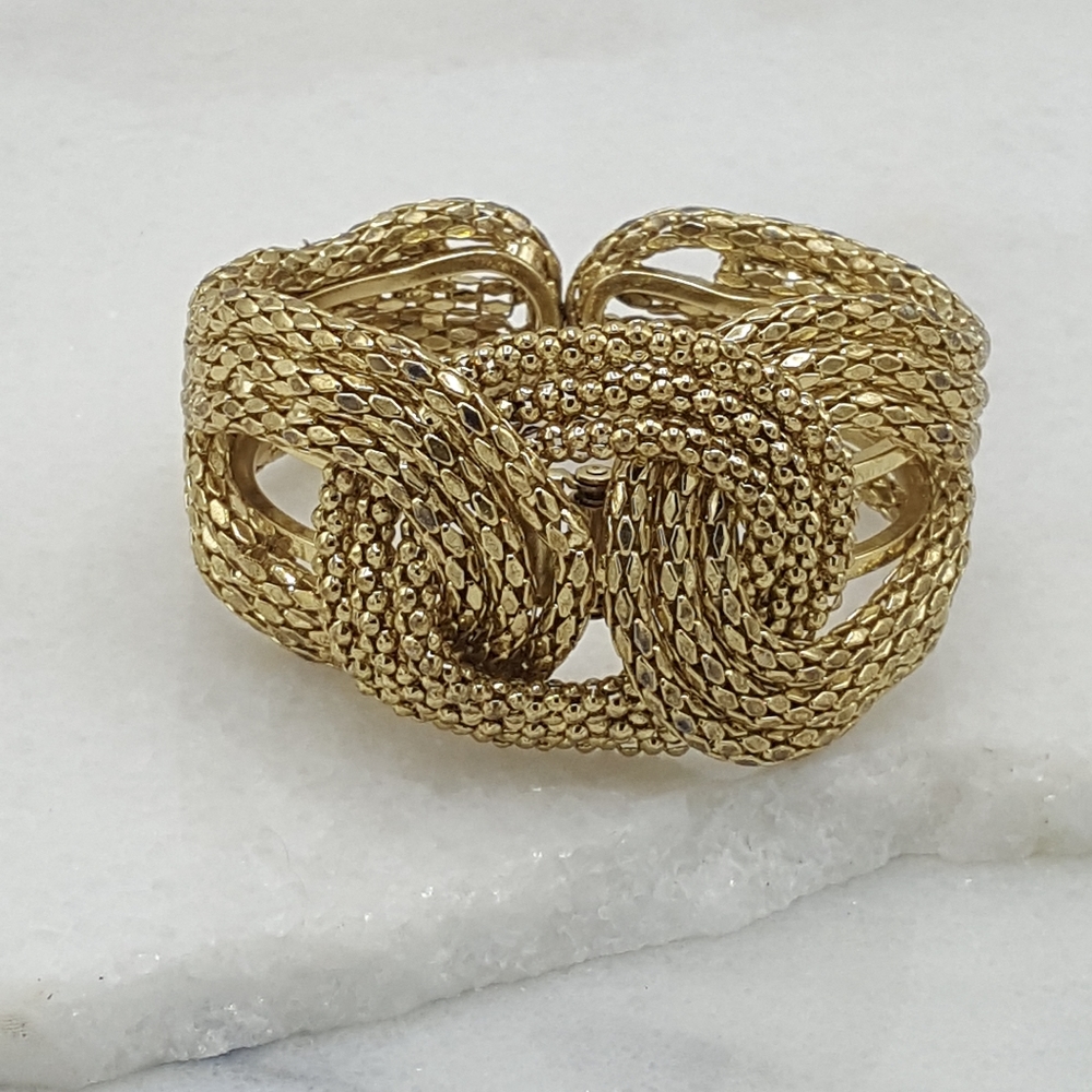 ✔Gold Weaved Infinity Knot Bracelet Cuff